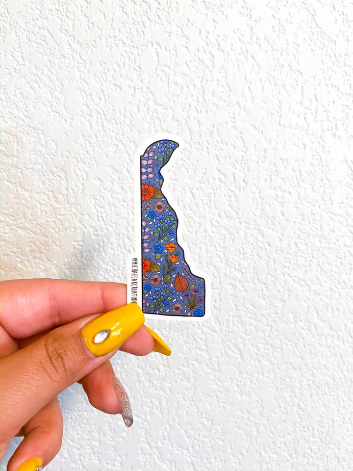 Delaware Sticker| DE Sticker | Stickers for Hydroflask | lap for wholesale by Michaela K Creations