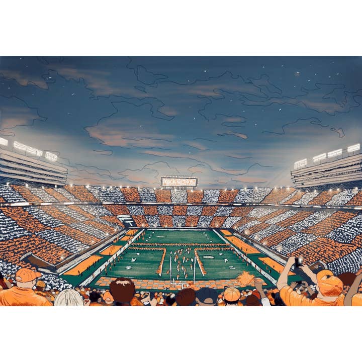 Illustrate Kate - Wholesale Art Print - Knoxville Art Print | Neyland Stadium | Knoxville, TN