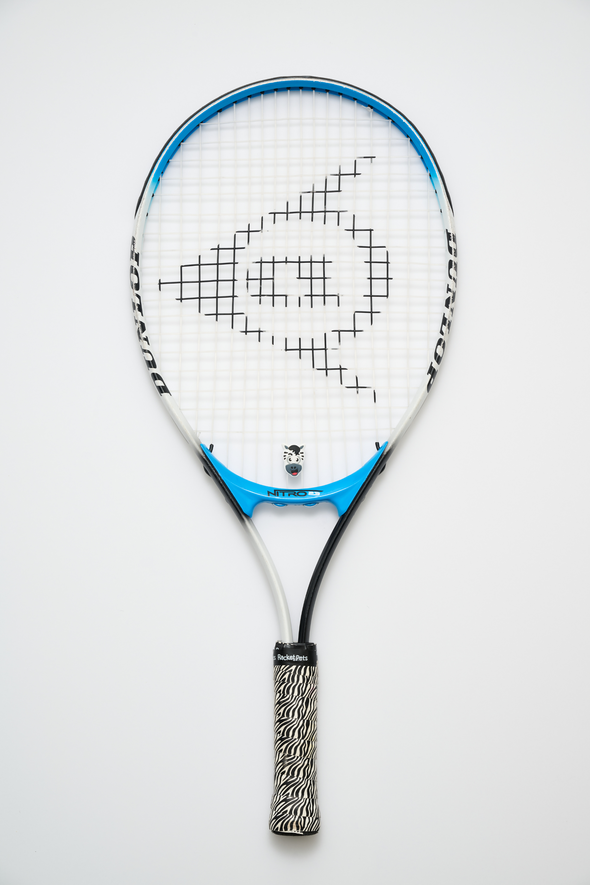 Racket Pets - Vente Accessoires de sport - Ruban de surgrip Zebra Noir/blanc pour tennis et amortisseur de chocs assorti pour raquette de tennis6