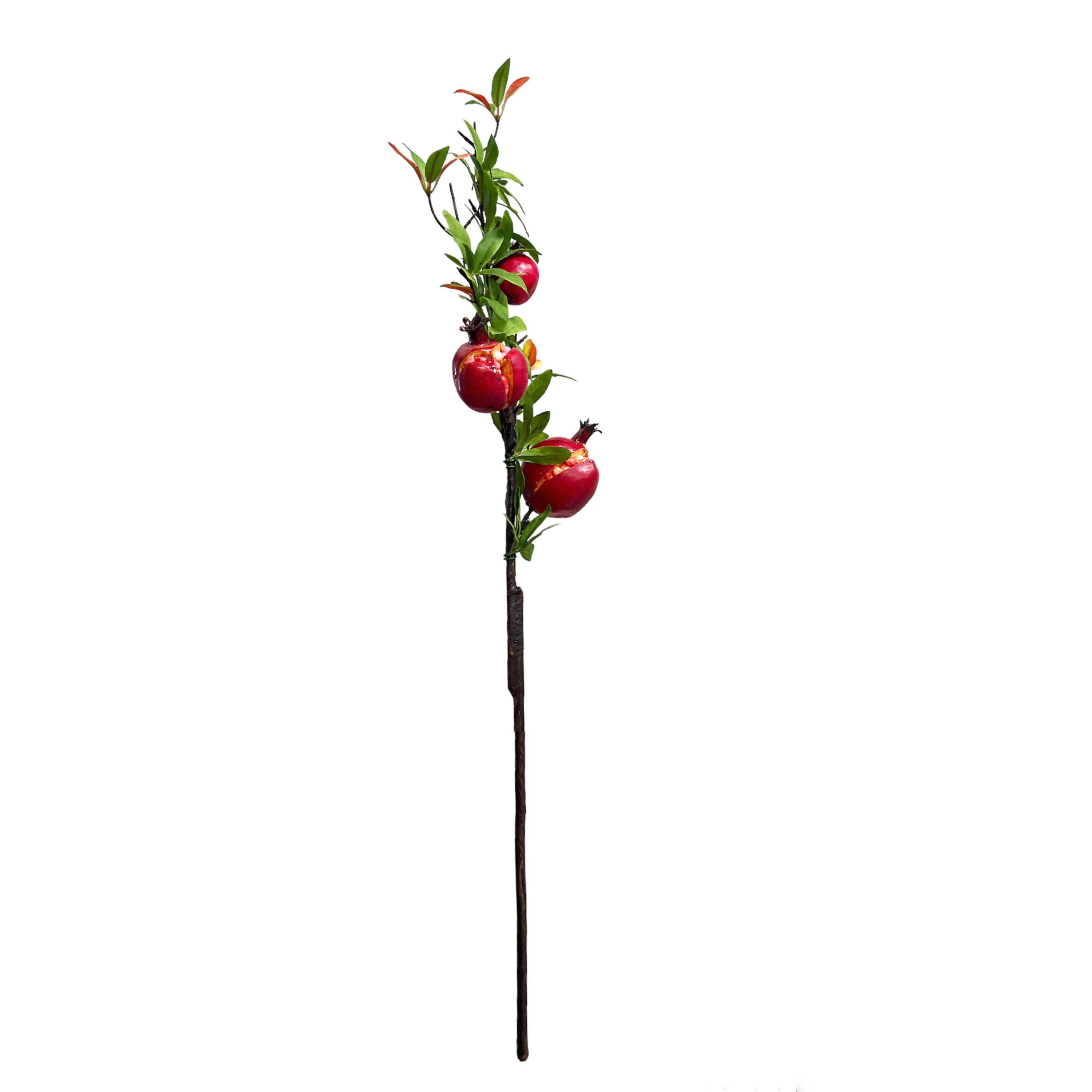 Sun Decorer - Wholesale Artificial plant - Artificial Pomegranate Branches Stems- Set of 24