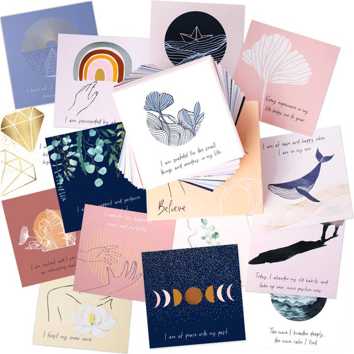 RYVE - Wholesale Tarot Cards - 52 Affirmation Cards - Positive Affirmations Cards for Women