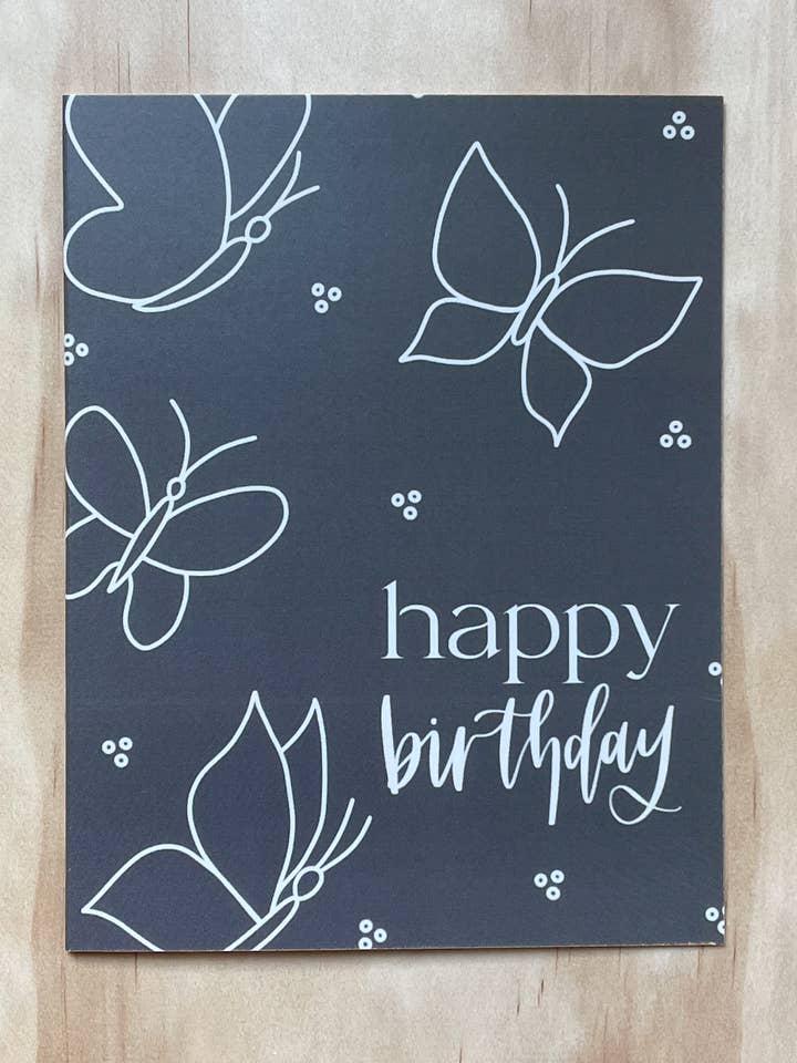 Butterfly „Tillykke med fødselsdagen“ for engroshandel hos LetteredByG