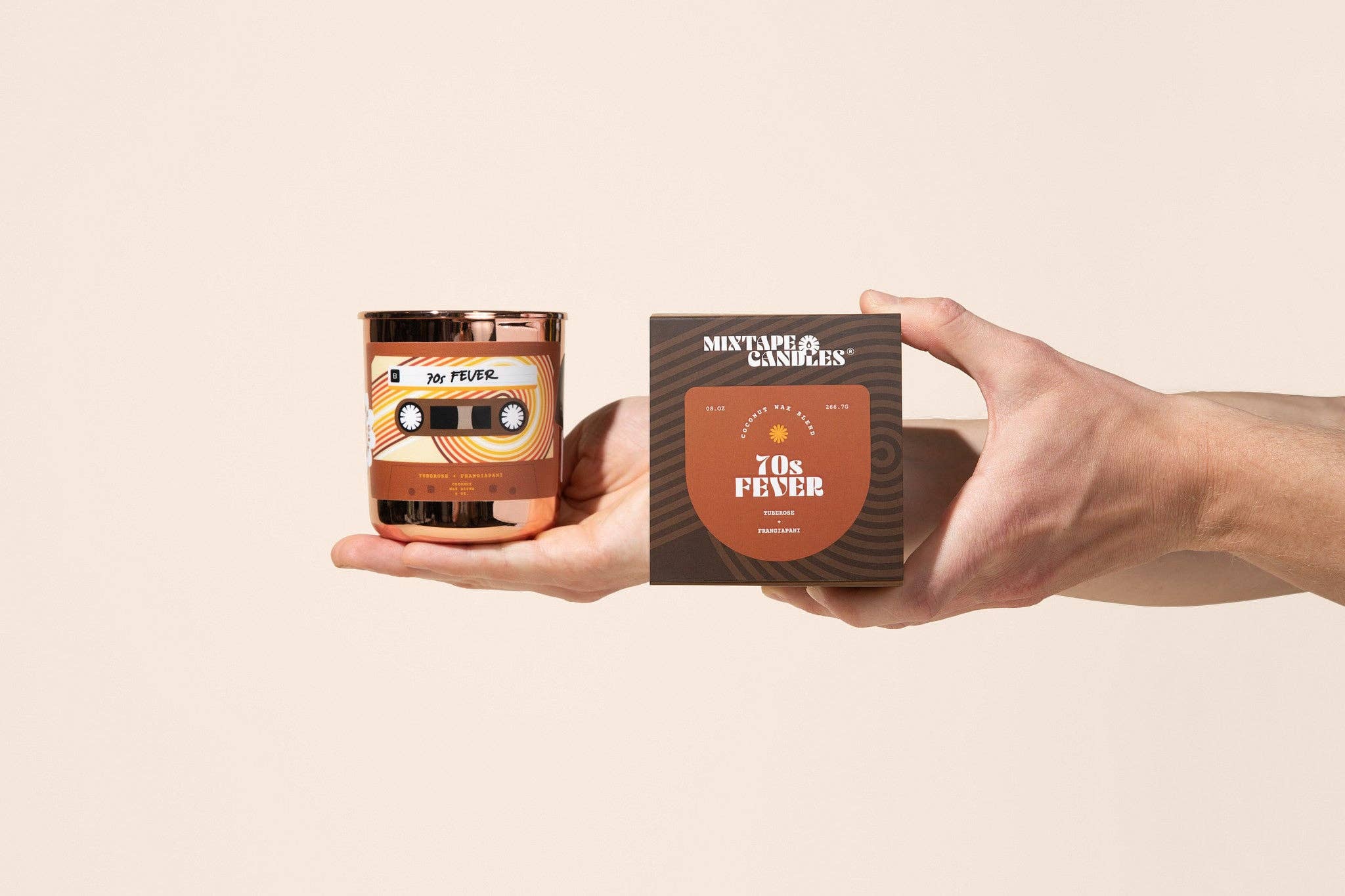 Mixtape Candles - Wholesale Jar/Filled Candle - 70s Fever3