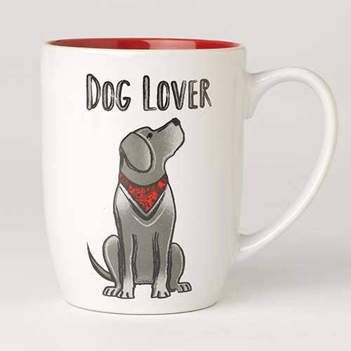 Dog Lover Mug White/Red, 24 Oz for wholesale by PetRageous Designs