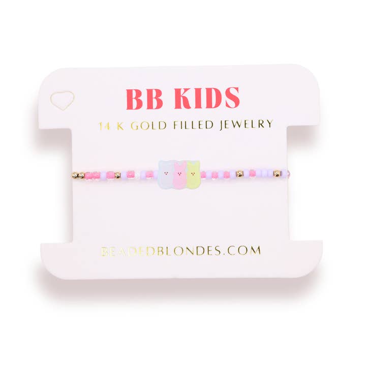 Braccialetto Trio Peep a Colori (Taglia Bambini) per la vendita all'ingrosso da parte di Beaded Blondes