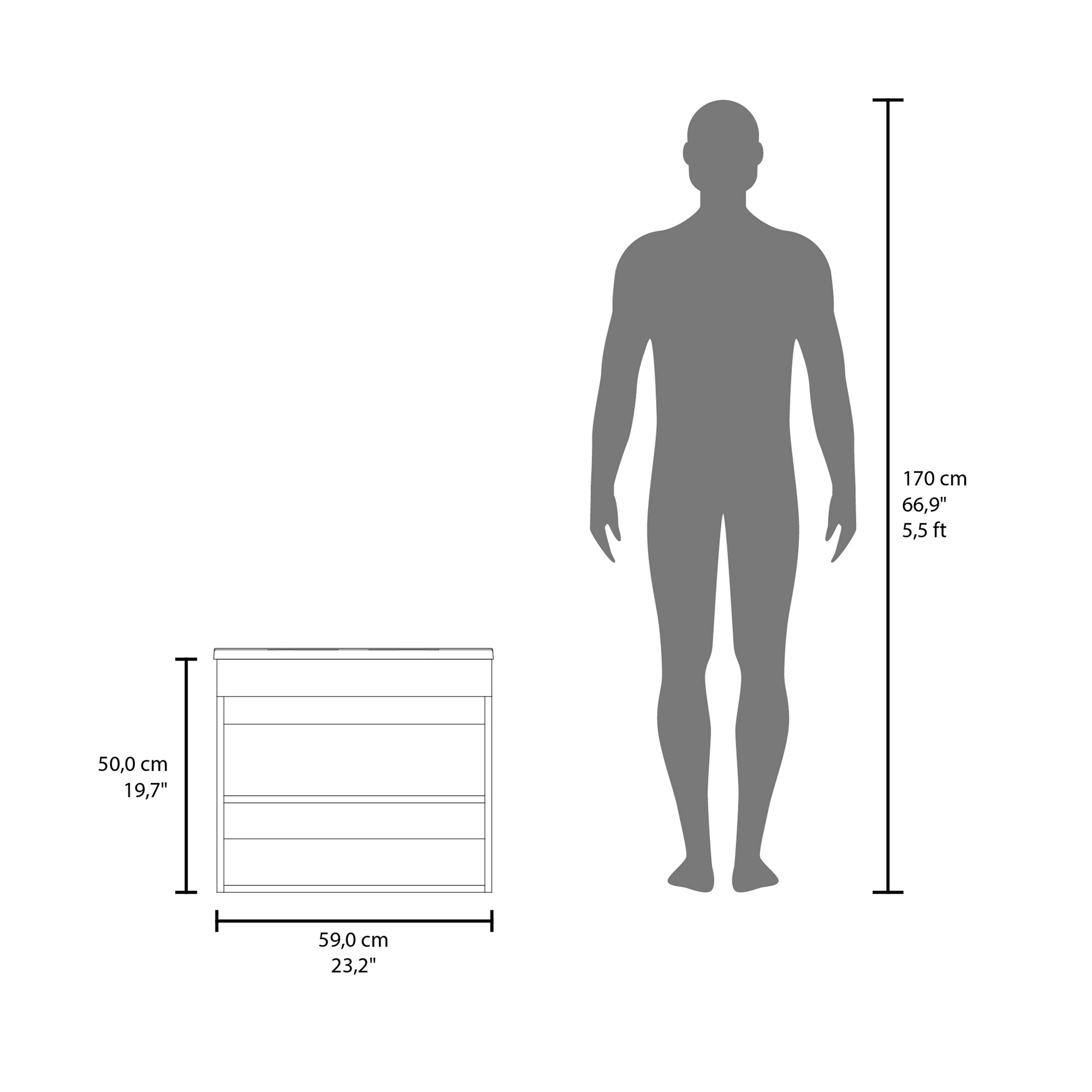 TUHOME FURNITURE - Wholesale Cabinet - Chaux Floating, Wide Double Door Vanity, With Resin Sink And Two Shelves, Bathroom Storage7
