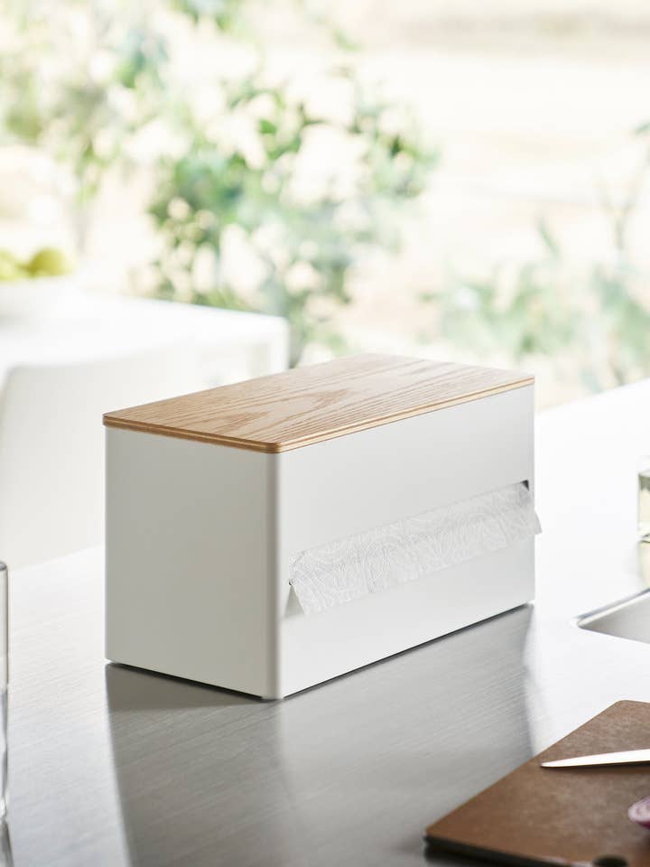 Paper Towel Dispenser - Steel + Wood for wholesale by Yamazaki Home