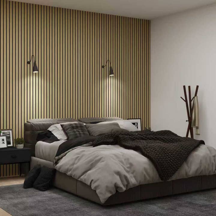 Jobu Home – wholesale Wall Accent – Natural Oak Acoustic Wall Panels1