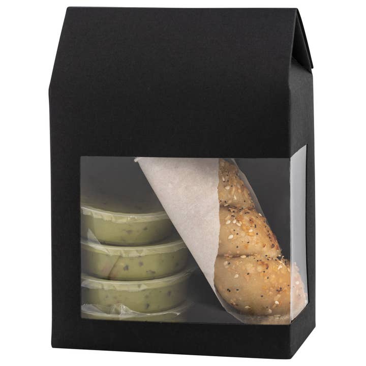 Hammont - Wholesale Gift Box - Gift Boxes 8 Pack Tall Paper Boxes With Window Black