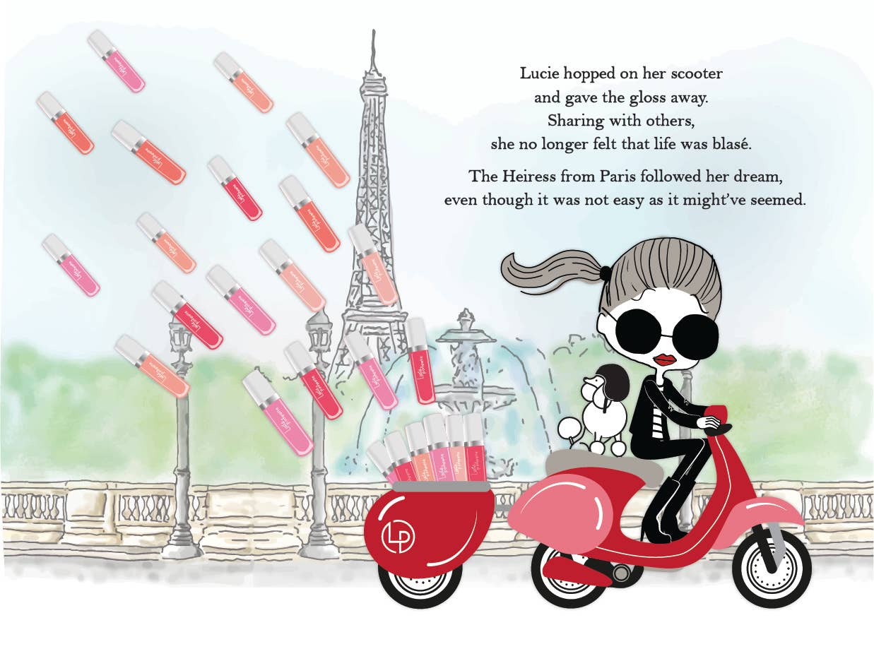 Lucie + Pompette - Wholesale Lip Gloss - The Heiress from Paris & her Lip Gloss Dream -Hardcover Book7