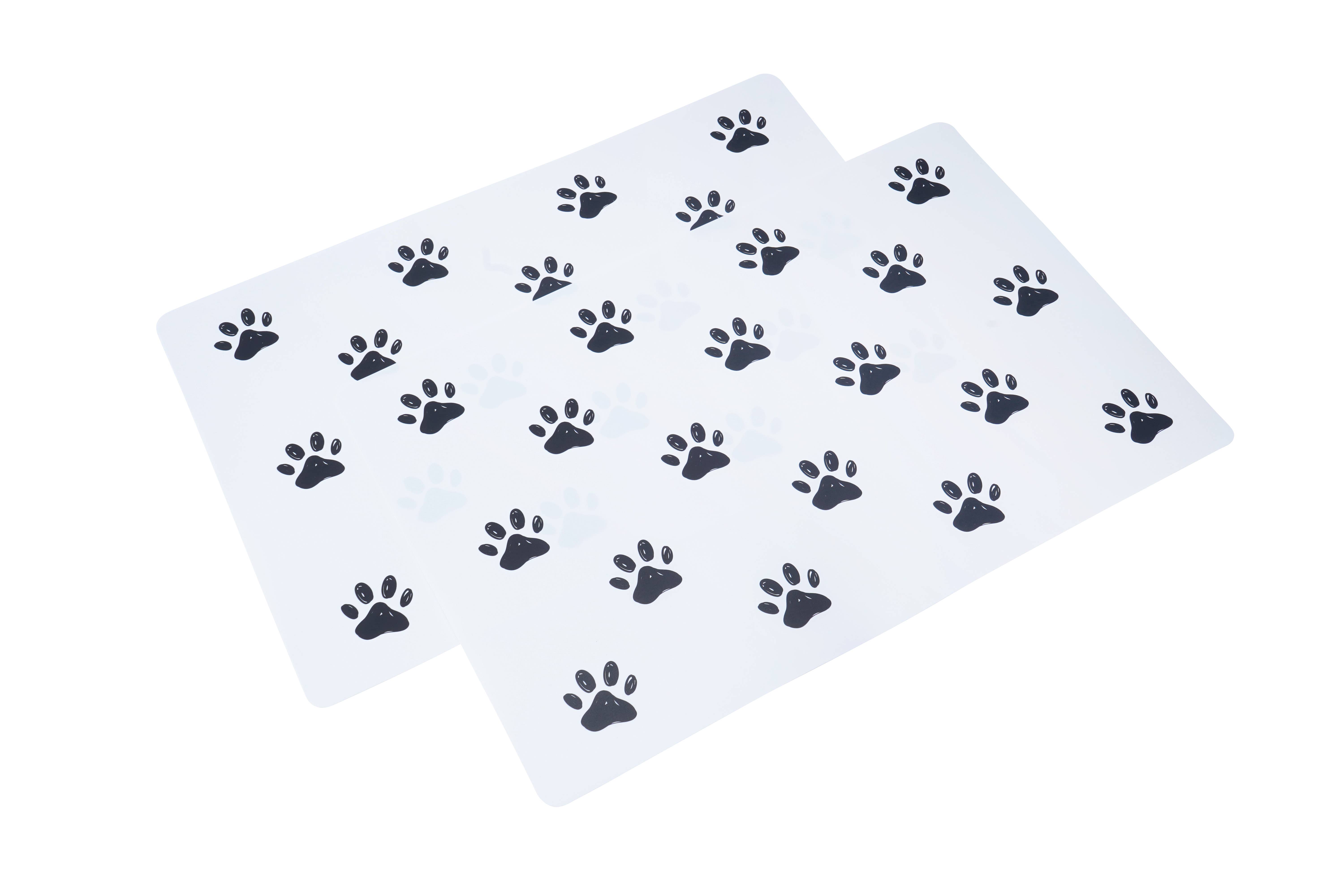 CGB Giftware - Vente Tapis de gamelle – chien - Set de 2 tapis repas et eau pour chien Woofs & Whiskers1