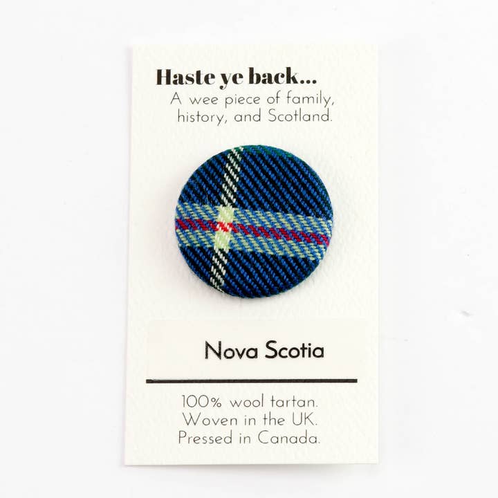 Nova Scotia Tartan Button or Magnet for wholesale by Ifs, Ands, Or Buttons