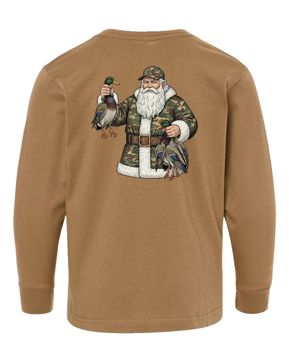 Southern Down Outfitters - Venta al por mayor Camiseta serigrafiada - Niños - Camiseta de Manga Larga Juvenil Patos de Santa1