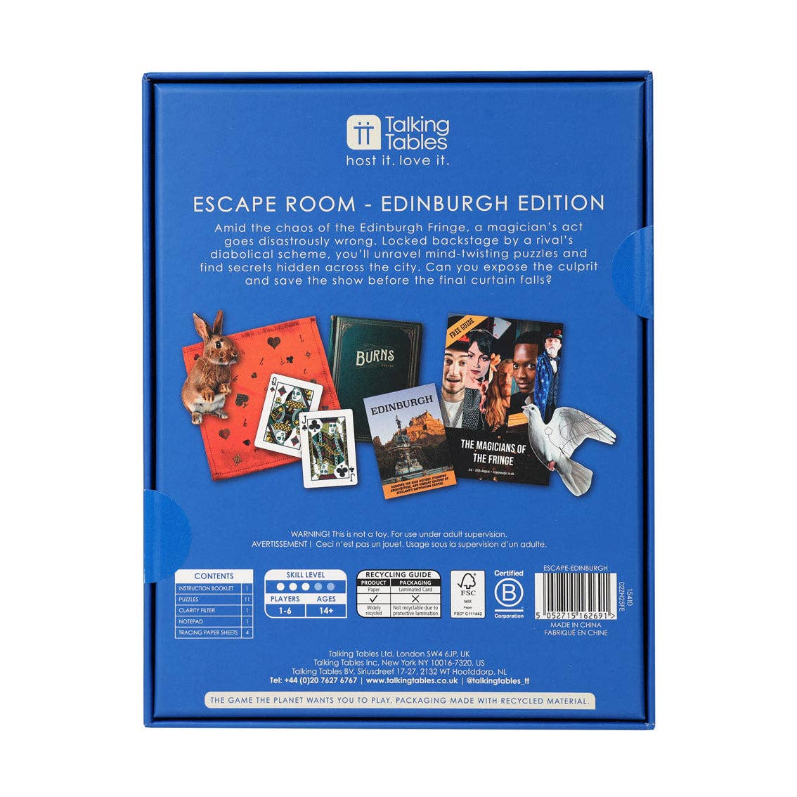 Talking Tables UK – wholesale Board game – Mini Escape Room Game - Edinburgh6