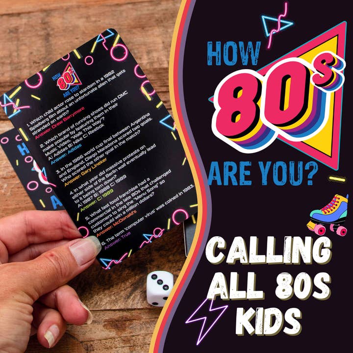 Boxer Gifts - Wholesale Card Game - How 80s Are You? 80's Trivia - Family Card Game1