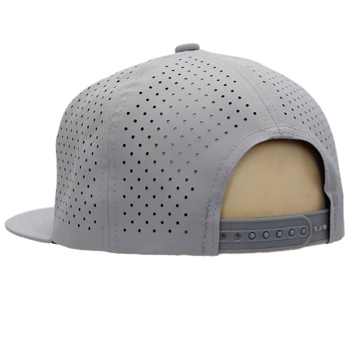 Cap Zone - Wholesale Flat Brim Cap - Unisex - Colored Front 7 Panel Digital Perforated Snapback5