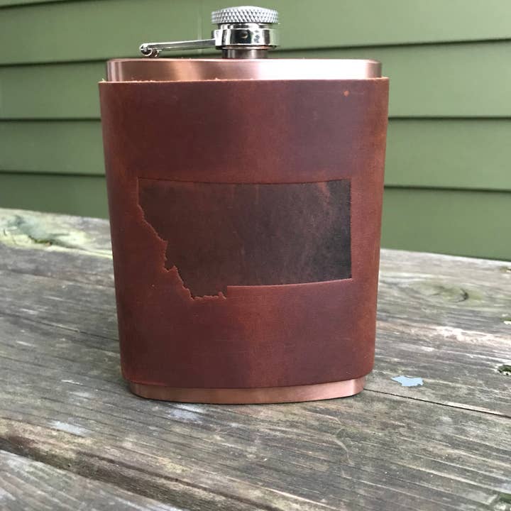 Leather Flask - Montana for wholesale by Jimmyrockit