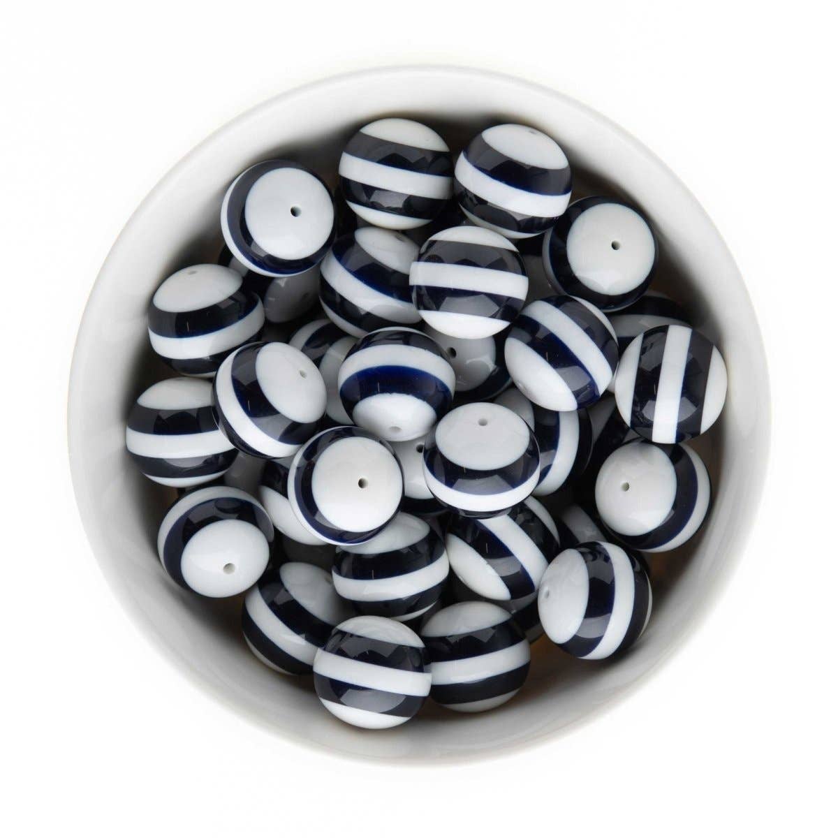 Cara & Co Silicone Craft Supply – wholesale Beads – 20mm Striped Acrylic Round Beads6