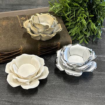 Restrained Whimsy Wholesale - Wholesale Candle Holder - Flower Candle Tea Light Holders