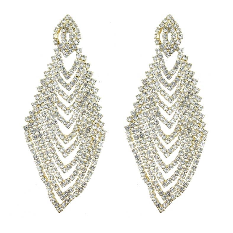 Diacly - Wholesale Dangle Earrings - Rhombus Free Moving Waterfall Earrings0