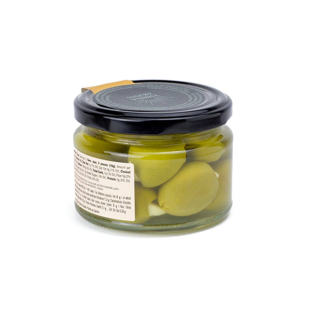 Don Gastronom USA - Wholesale Olives - Triana Olivas. Gordal Olives from Seville Stuffed w/ Garlic1