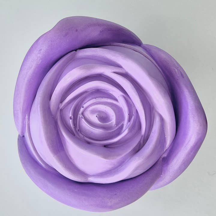 Aroma Sparks - Vente Bougeoirs - Récipient vide en forme de rose prêt à l'emploi pour bougies en ciment/béton10