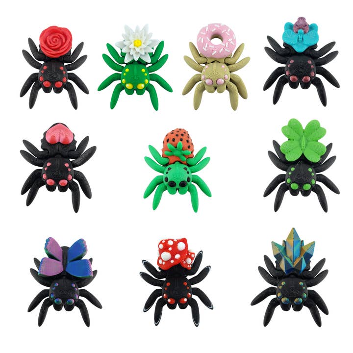 10 Mini Spiders Articulated - 3D Printed Fantasy Creature - Cinderwing3d and other Purchase Wholesale 3d printing. Free Returns & Net 60 Terms on Faire trending on Faire.