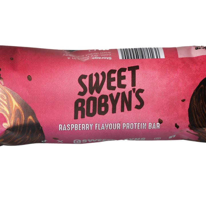 Raspberry Protein Bar (55g) for wholesale by Sweet Robyn's LTD