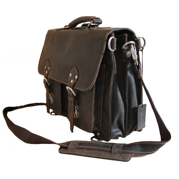 Greenwood - Venta al por mayor Maletín - Unisex - Bolso maletín y mochila combinado de cuero Eric15