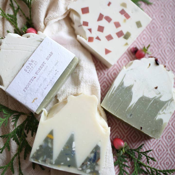 SOAK Bath Co - Wholesale Bar Soap - Christmas Tree Farm Soap: Holiday Collection - Canadian Handmade6