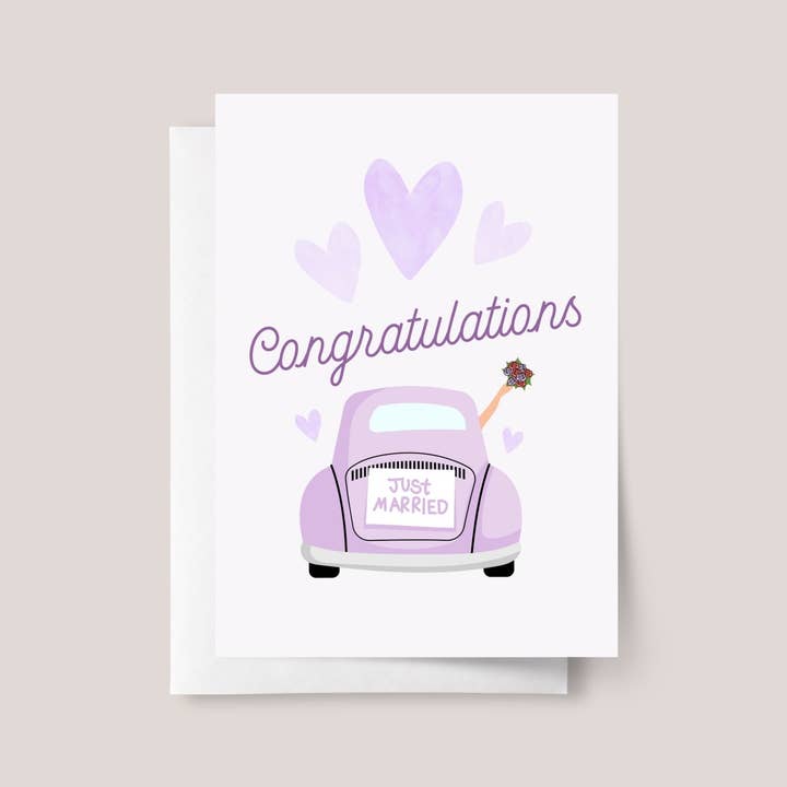 Just Married Wedding Card for Bride and Groom and other Purchase Wholesale happy sprinkles. Free Returns & Net 60 Terms on Faire trending on Faire.
