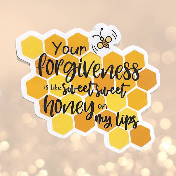 Din tilgivelse er som honning Sticker for engroshandel hos The Cornflower