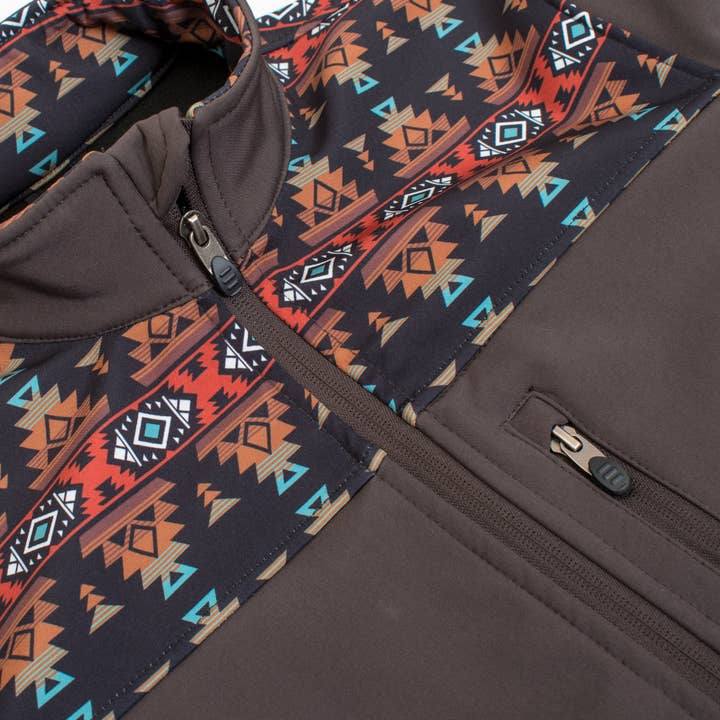 Rodeo Clothing - Wholesale Jacket - Women's - Women's Softshell Aztec Print Fleece-Lined Jackets