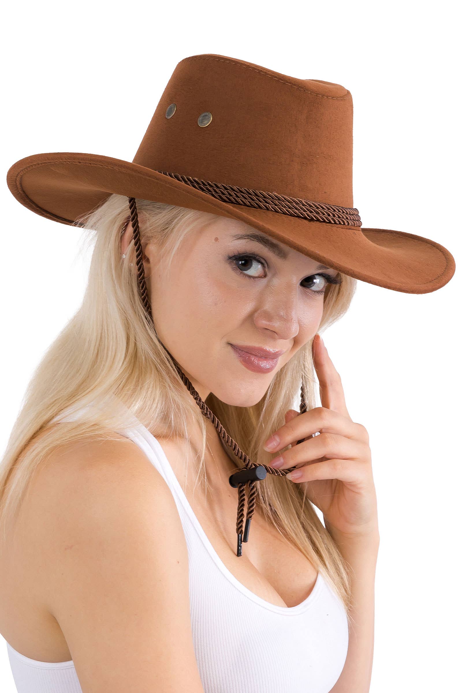 Cap Zone – wholesale Cowboy Hat – Women’s – Classic Vegan Nubuck Leather Western Cowboy Hat26