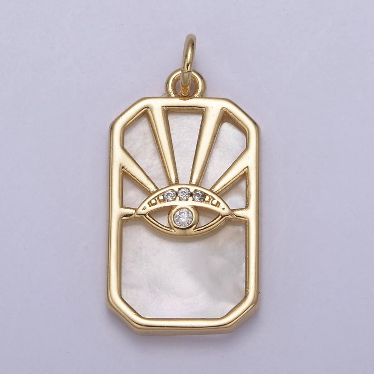 Aim Eternal - Wholesale Pendant/Charm Necklace - Gold Evil Eye Charm Necklace, Tiger Eye, Abalone, Pearl Evil Eye Charm Necklace, Rectangle Evil Eye Charm, Evil Eye Tag, Square Evil Eye Charm, Eye of Ra N-774 - N-7762
