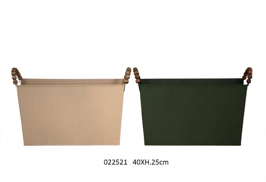 Faye - Wholesale Magazine Rack - Boston Magazine Rack Green+Beige 40X14.5X25 cm0