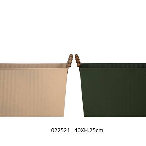 Faye – Porta-revistas por atacado – Porta-revistas 'Boston' Verde+Bege 40X14.5X25 cm0