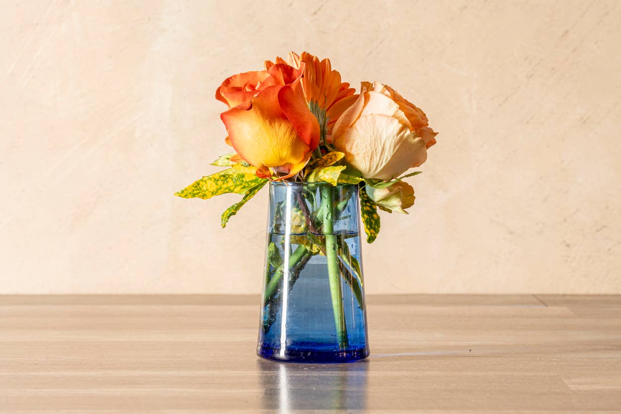 Verve Culture - Venta al por mayor Vaso/copa - Cristalería Moroccan Cone Grande - Azul3