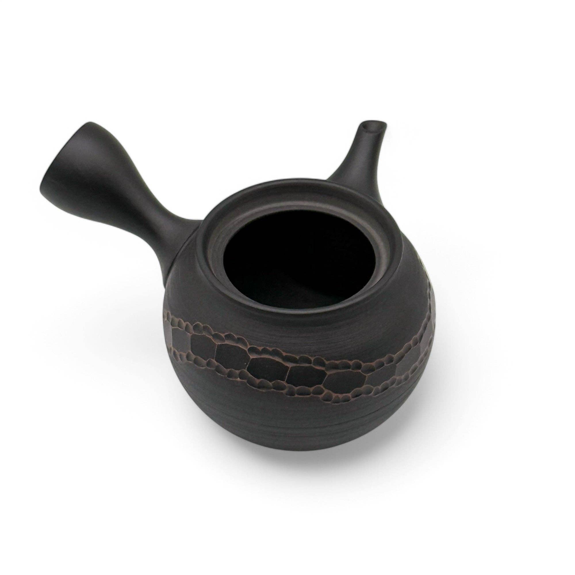 Inoue Tea - Vendita all'ingrosso Teiere - Uroko Black Tokoname-yaki Kyusu - Teiera giapponese8