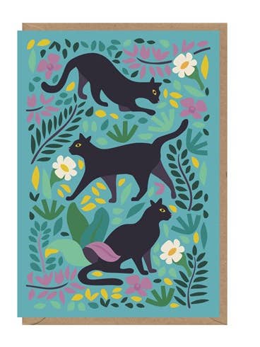 N26 Black Cats - lykønskningskort for engroshandel hos Earlybird Designs