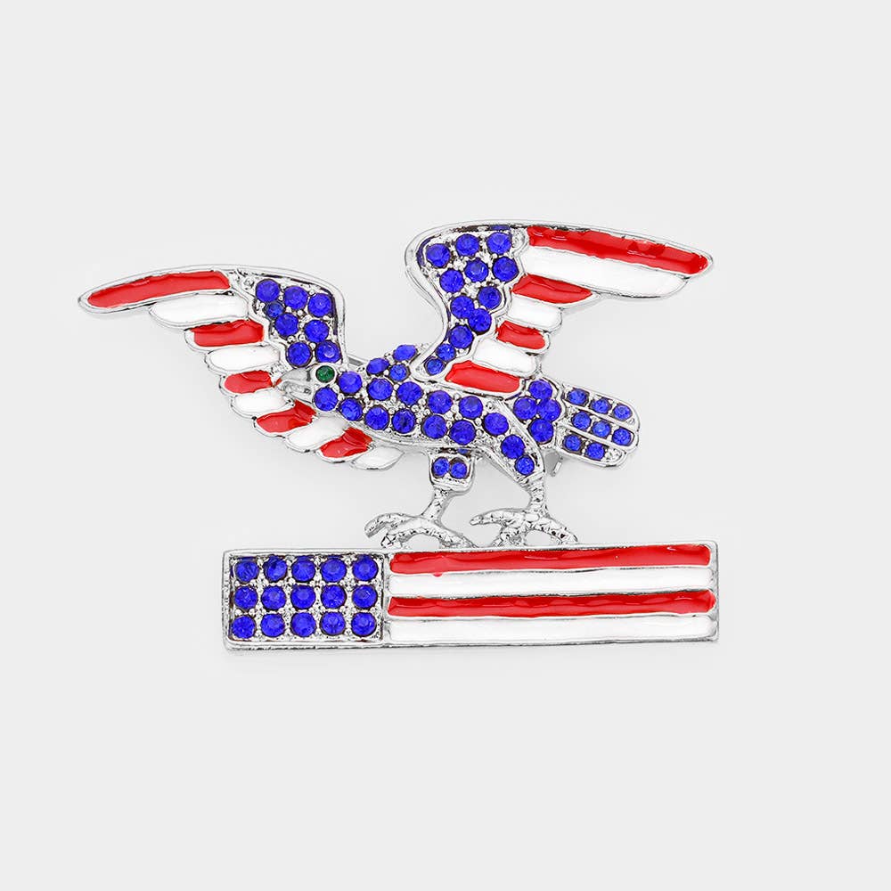 Sensibling Corp. - Wholesale Brooch - Enamel American USA Flag Eagle Pin Brooch5