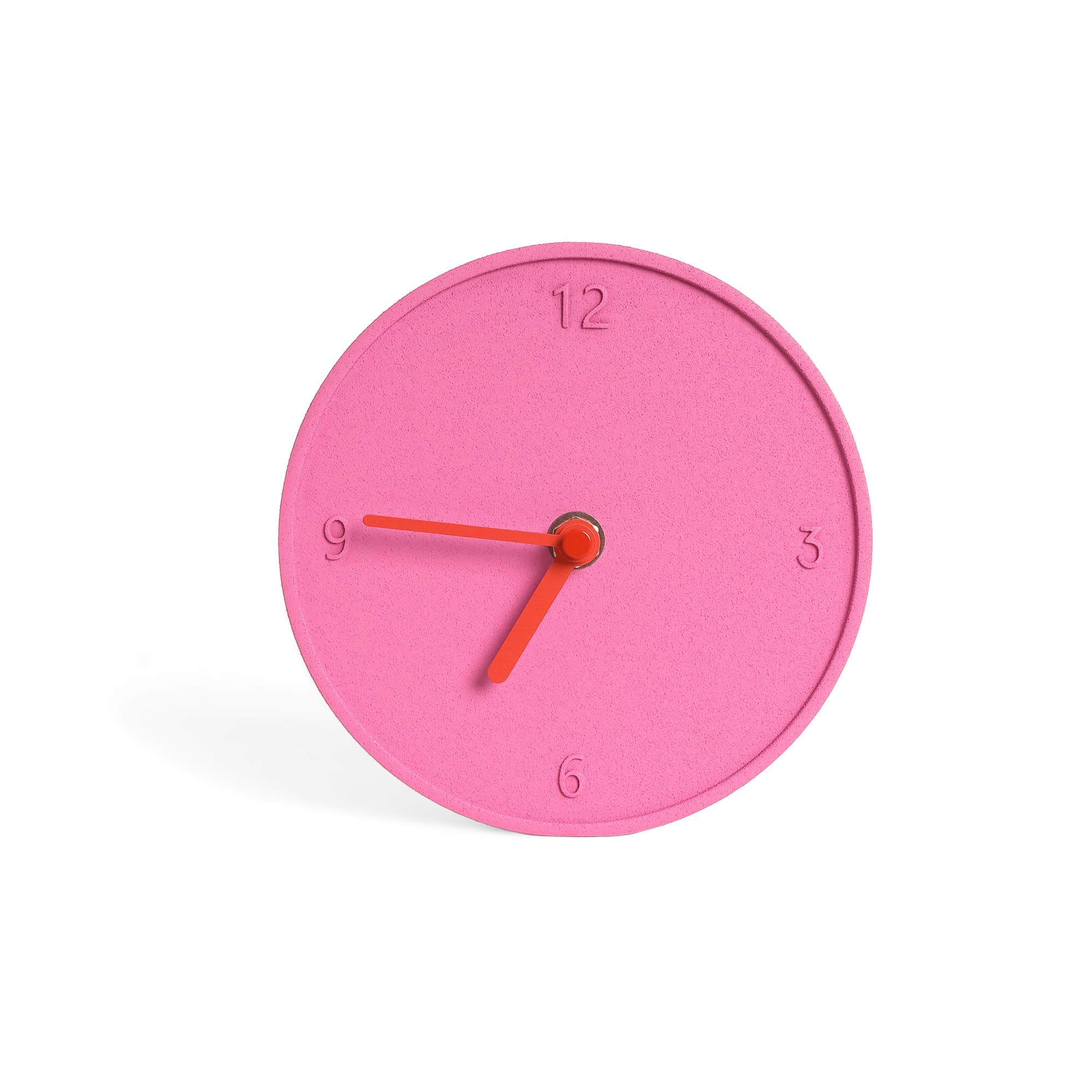 Helio Ferretti - Wholesale Desk Clock - PINK RAW ROUND CLOCK HF1