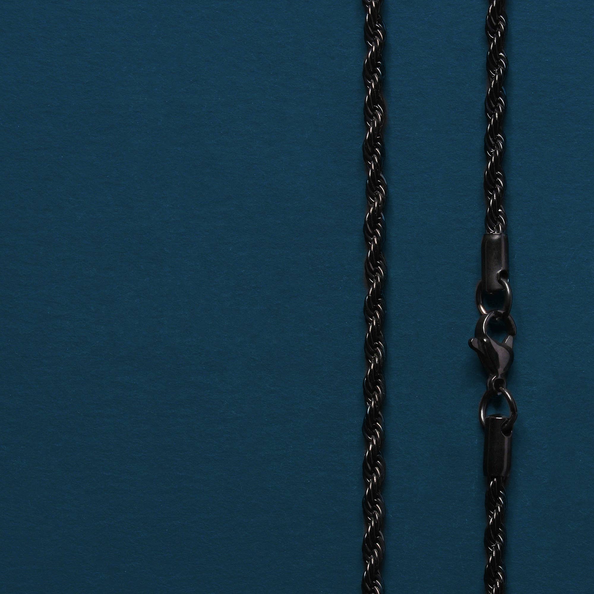 We Are All Smith - Wholesale Link & Chain Necklace - Stainless steel black rope chain necklace for men2