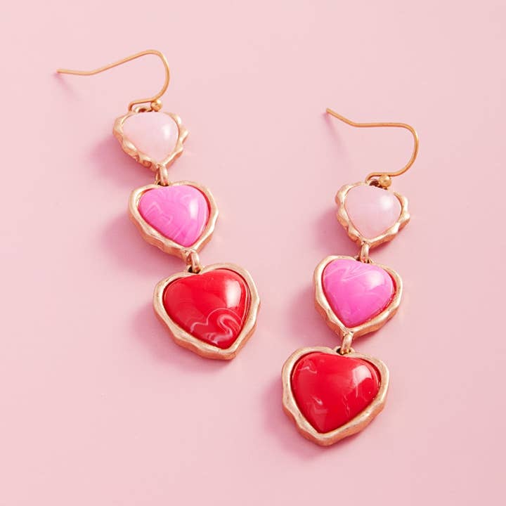 Designature New York - Wholesale Dangle earrings - Valentine Vinatge Metal W Faux Stone Hook Earrings5