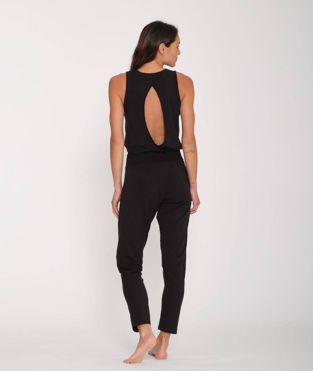 Deep Black SANGHA - Yoga jumpsuit for wholesale on Faire2