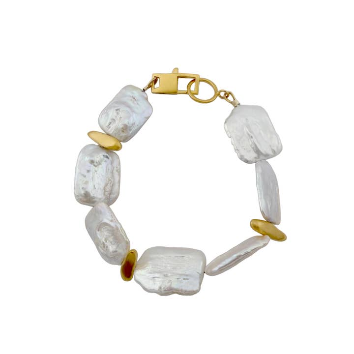 large square pearls bracelet for wholesale by Philippa Roberts