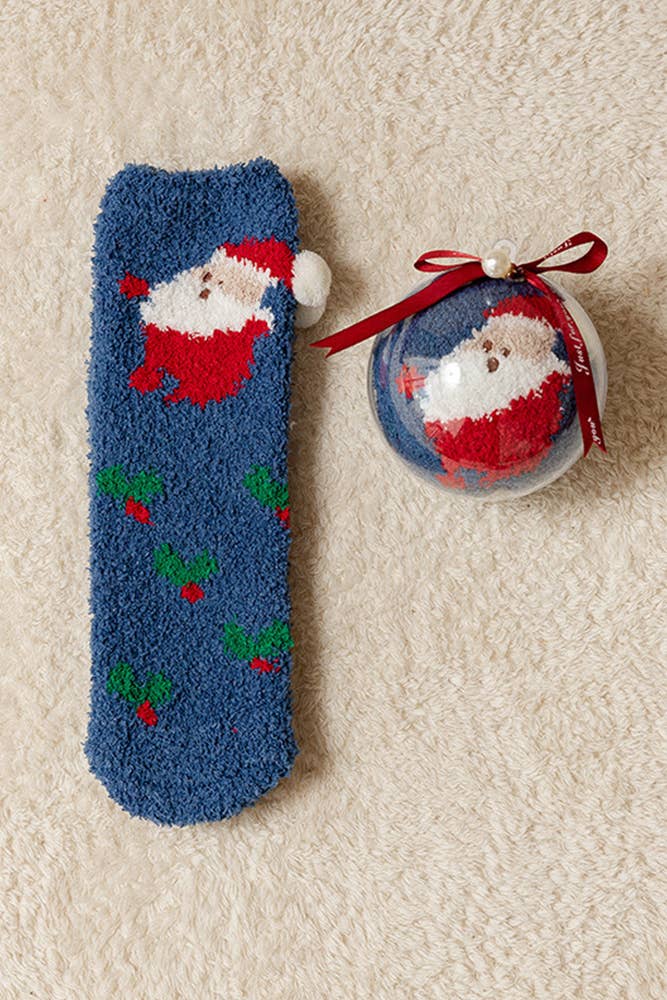 UNISHE - Wholesale Socks - Women's - Cartoon Christmas Fleece Socks MOQ 5Pairs ZZKF30327