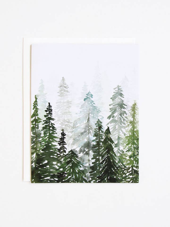 Evergreen Greeting Card for wholesale by Yao Cheng Design