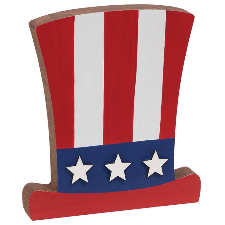 Trä Uncle Sam Hat Block Sitter för wholesale av The Hearthside Collection