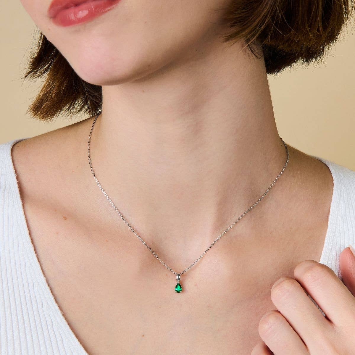 Little Sky Stone - Wholesale Individual Charm/Pendant - Birthstone Teardrop Silver Charm16